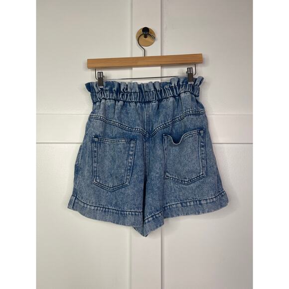 NEW Isabel Marant Titea Denim Elastic Waist Light Blue Women's Shorts Size: 6 - Picture 7 of 8
